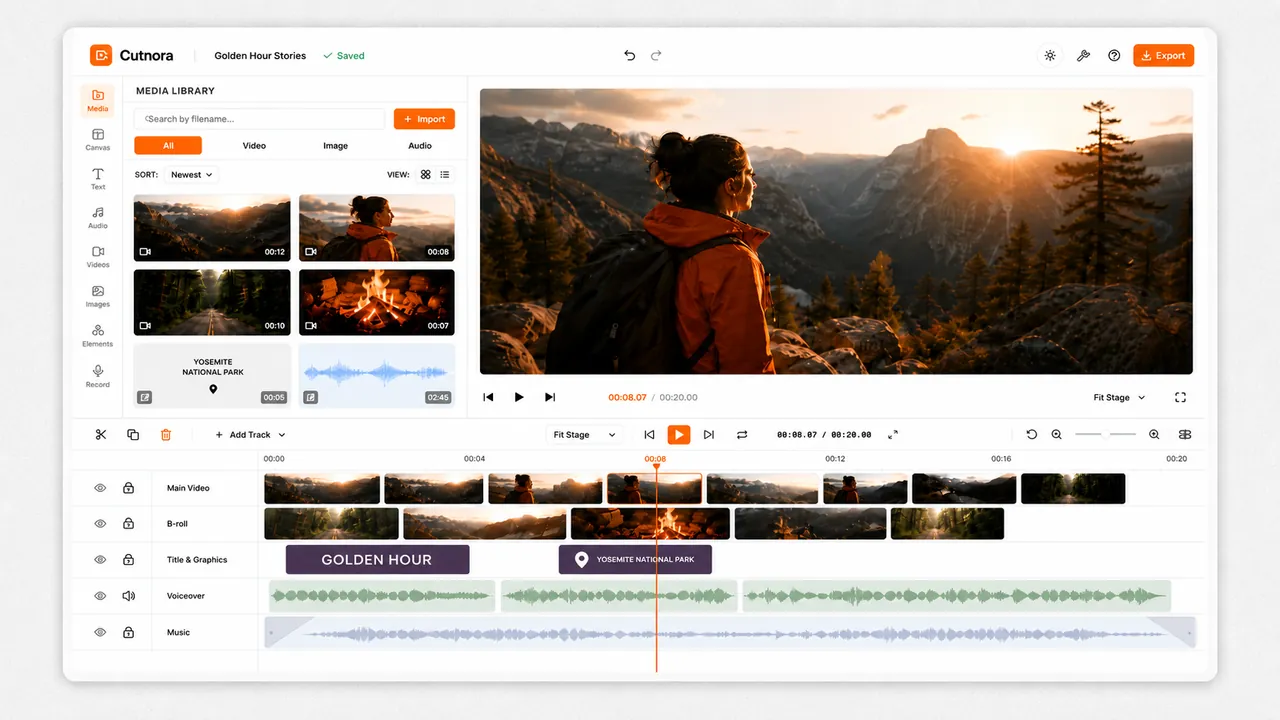 Interface screenshot of Cutnora